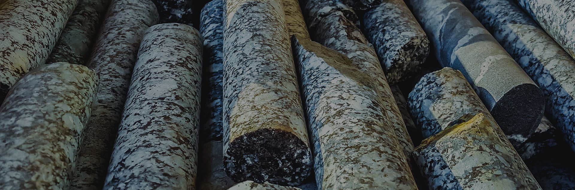 Geological core samples